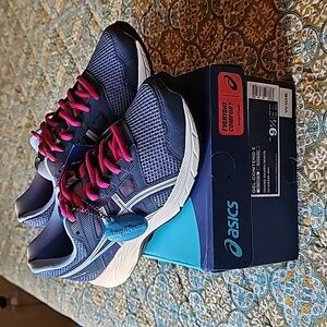 Asics Gel-Contend 5 Women's Running Shoe's Grand Shark/White Size 9.5 Wide